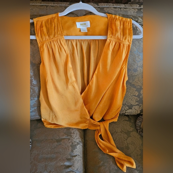 NWOT Maeve by Anthropologie melon/orange tank wrap top - Picture 4 of 12